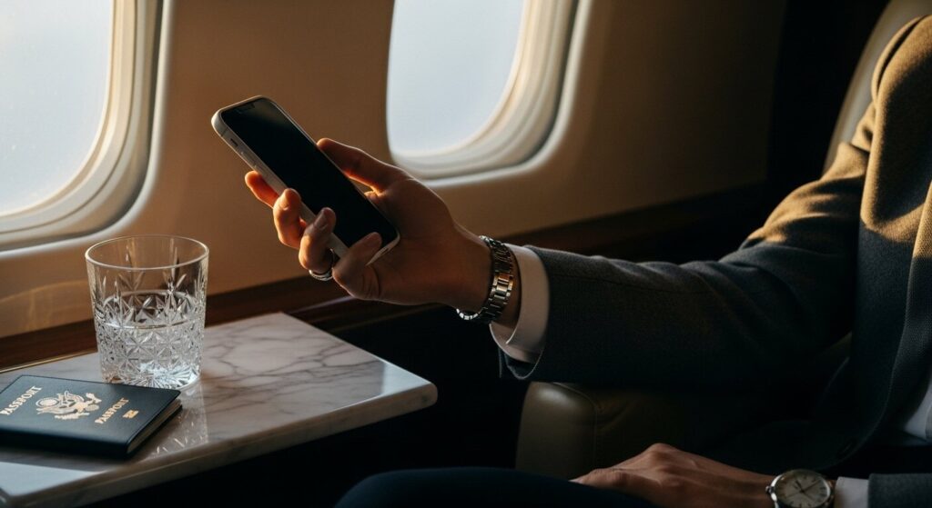  Future of AI powered travel agencies mobile interface showing last-minute luxury travel deals and exclusive premium offers