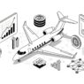 Illustration of Web3 economic revolution in private aviation with blockchain tokens, financial charts, and luxury jet 2025