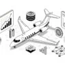 Illustration of Web3 economic revolution in private aviation with blockchain tokens, financial charts, and luxury jet 2025