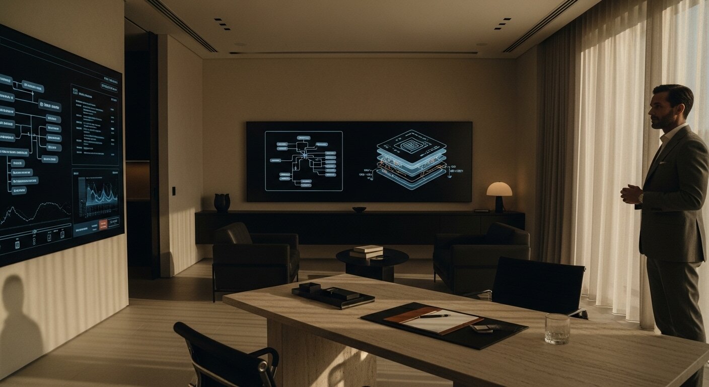 Tokenized luxury revolution blockchain office displaying asset portfolio data/ Tokenized luxury