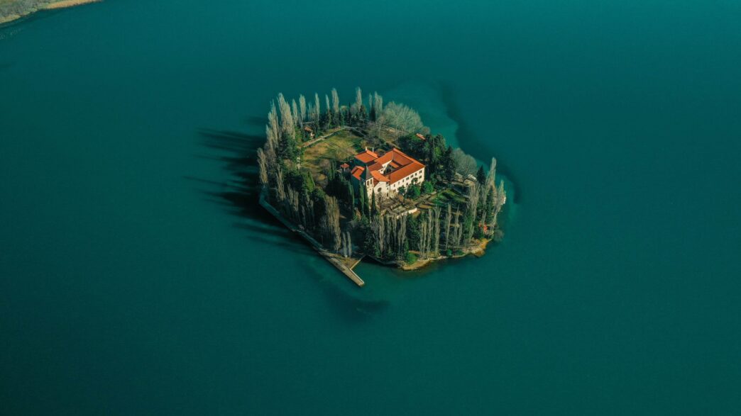 Private jet arrival near Krka National Park waterfalls in Croatia