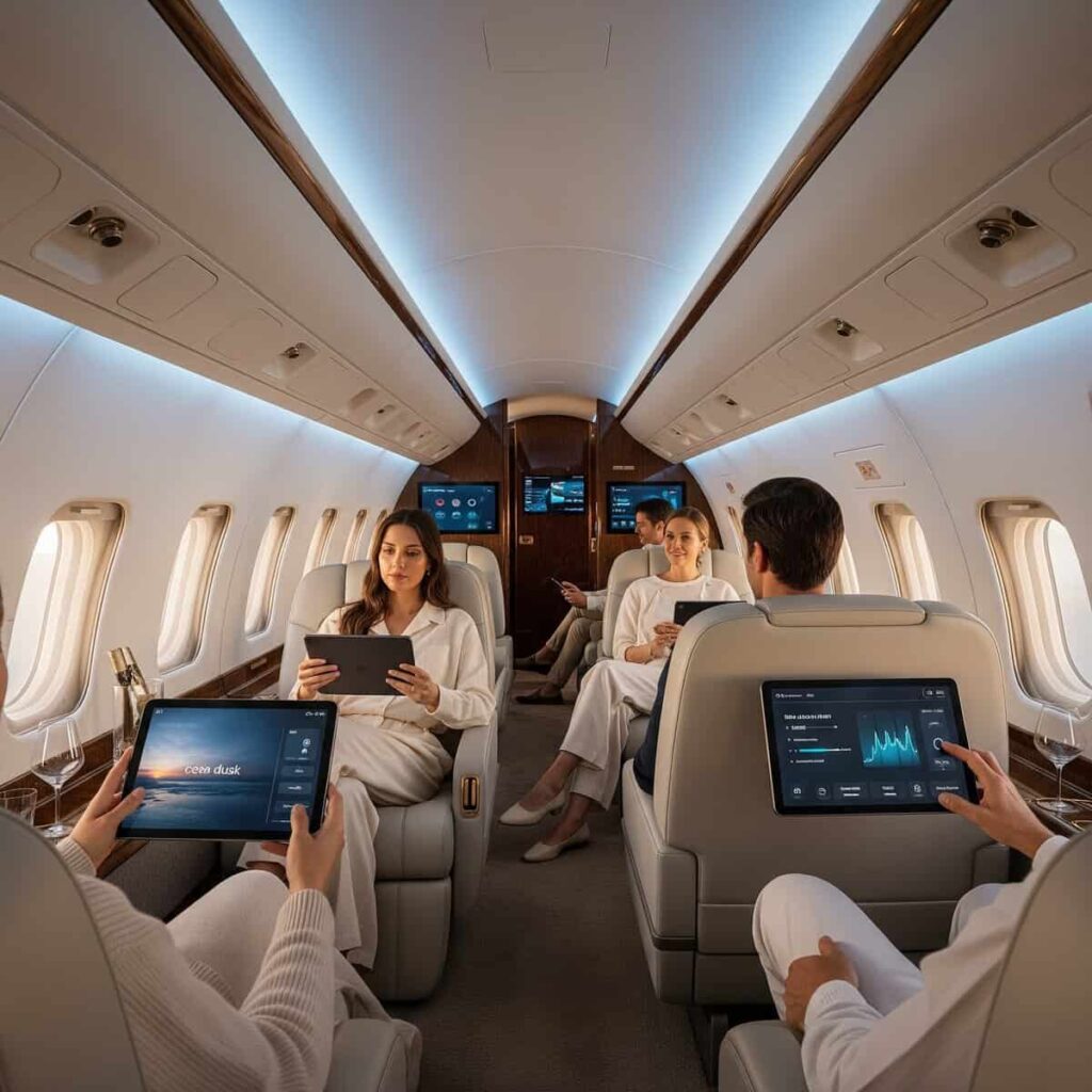 AI customer experience private aviation personalized cabin management smart technology