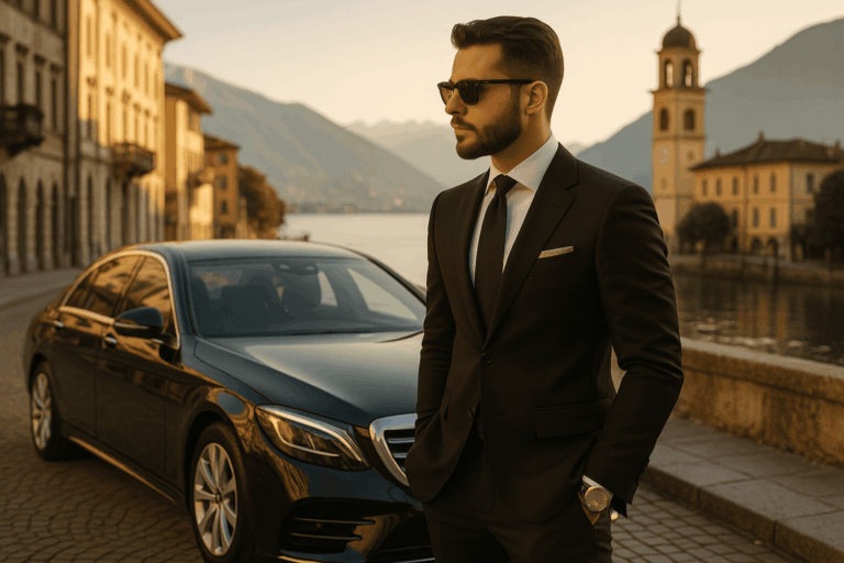 Locarno Film Festival chauffeur services luxury transport with professional driver and Mercedes vehicle