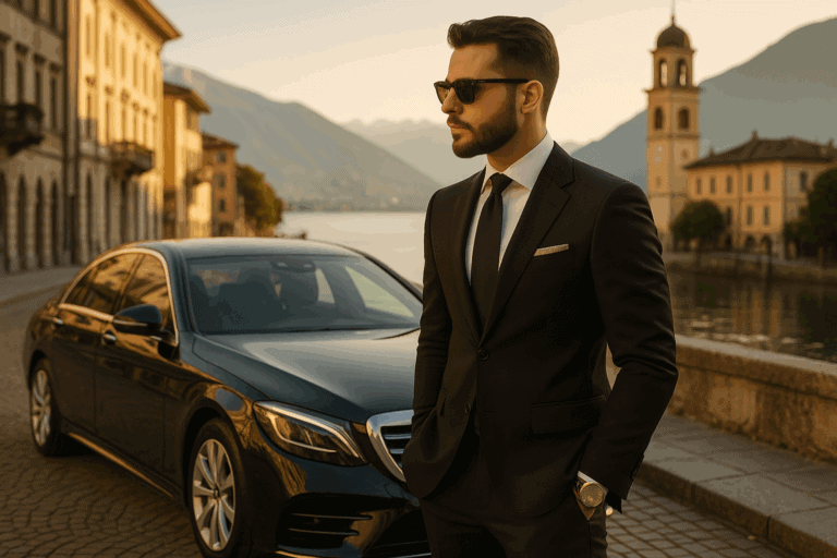 Locarno Film Festival chauffeur services luxury transport with professional driver and Mercedes vehicle