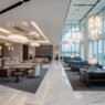 private terminal FBO expansion elite travel 2025 luxury interior with marble lobbies and premium amenities