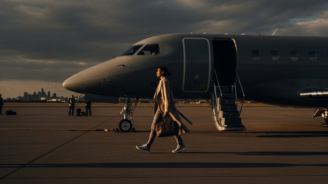 WNBA private jets 2025 luxury aircraft on airport tarmac with basketball players boarding