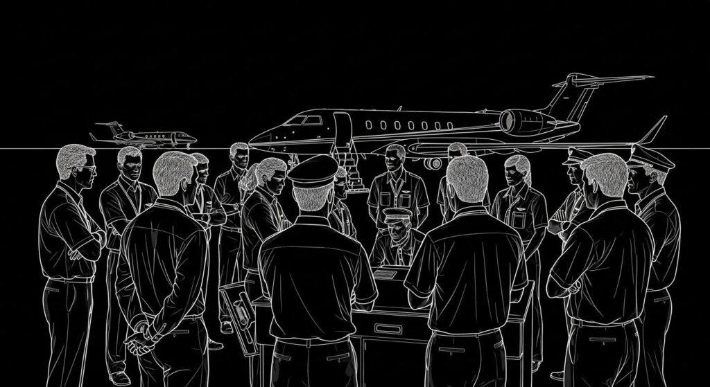 Private jet safety 2025 ground operations showing enhanced safety protocols and professional procedures