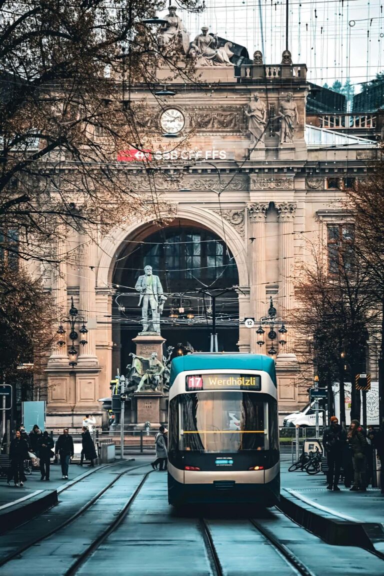 Bahnhofstrasse Zurich luxury shopping street view