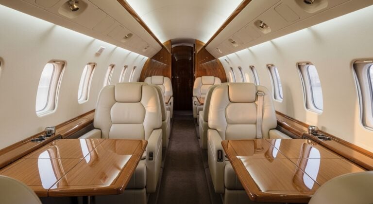 empty leg flights risks luxury private jet interior dramatic lighting editorial photography, Empty Leg Flights