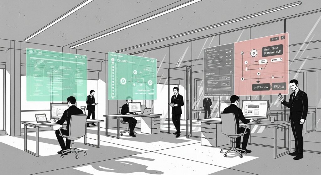  USDT smart contract automation aviation payment blockchain technology interface