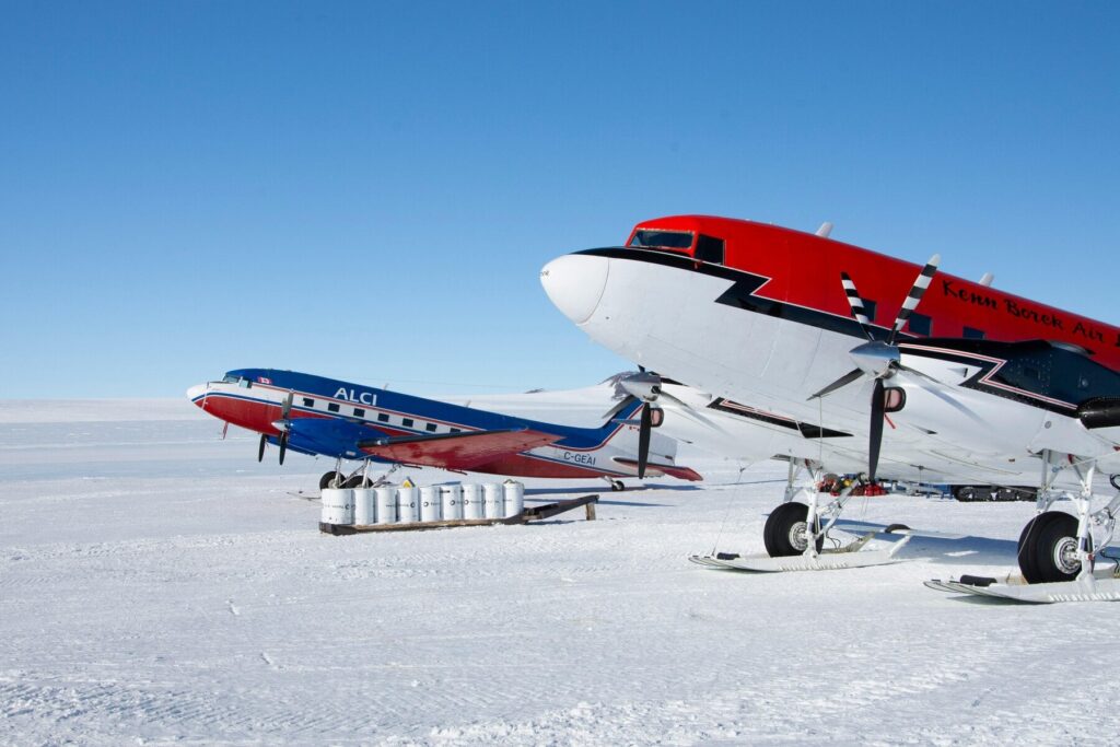 Antarctic ice runway exclusive private jet destination polar expedition luxury