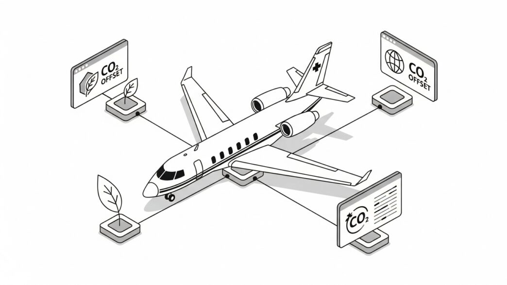 PrivateCharterX blockchain CO₂ offset certificate showing how private jet travelers balance emissions with sustainable solutions