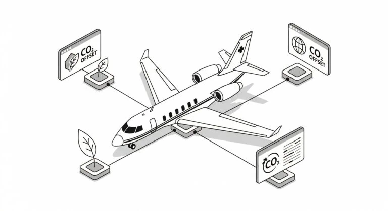 PrivateCharterX blockchain CO₂ offset certificate showing how private jet travelers balance emissions with sustainable solutions