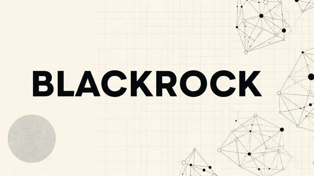 BlackRock tokenized assets platform showing BUIDL Fund interface, Aladdin blockchain integration, and programmable capital management for real-world asset tokenization