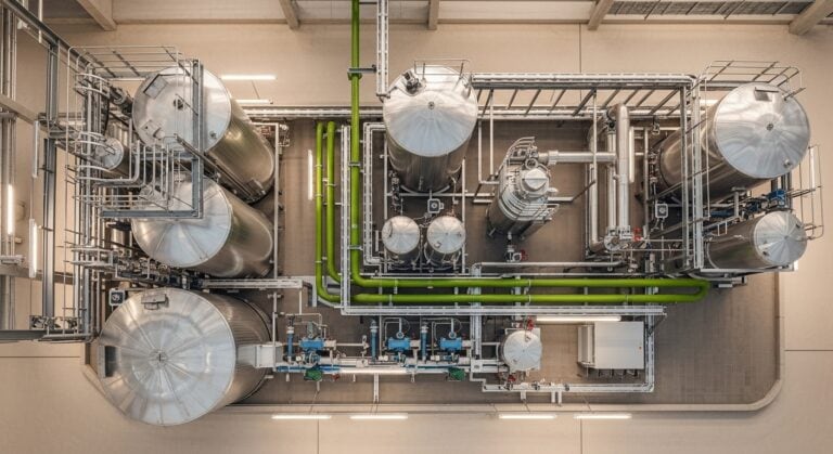 Sustainable aviation fuel market 2025 production facility showing modern SAF refinery representing $2.25 billion industry growth