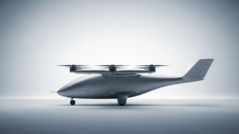 eVTOL market growth visualization showing $90 billion industry expansion by 2035 urban air mobility