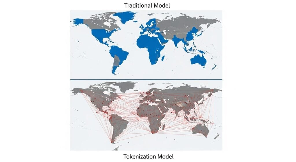 Fractional Jet Ownership vs Tokenization: 7 Game-Changing Differences Since 1987 24 Global aviation access comparison showing Primary Service Area limitations in fractional ownership versus worldwide tokenization coverage