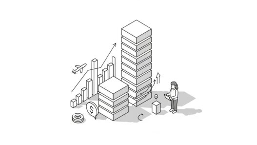 Business growth with data visualization elements