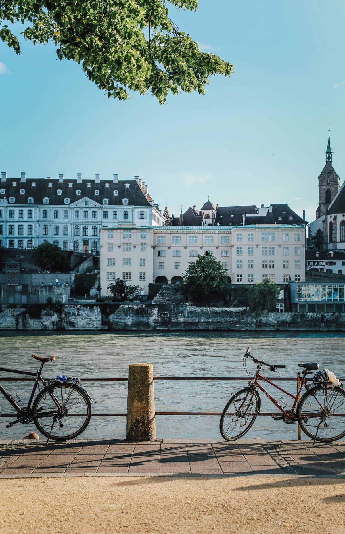 Basel Switzerland Basel Minster cathedral Rhine River red sandstone Gothic architecture medieval