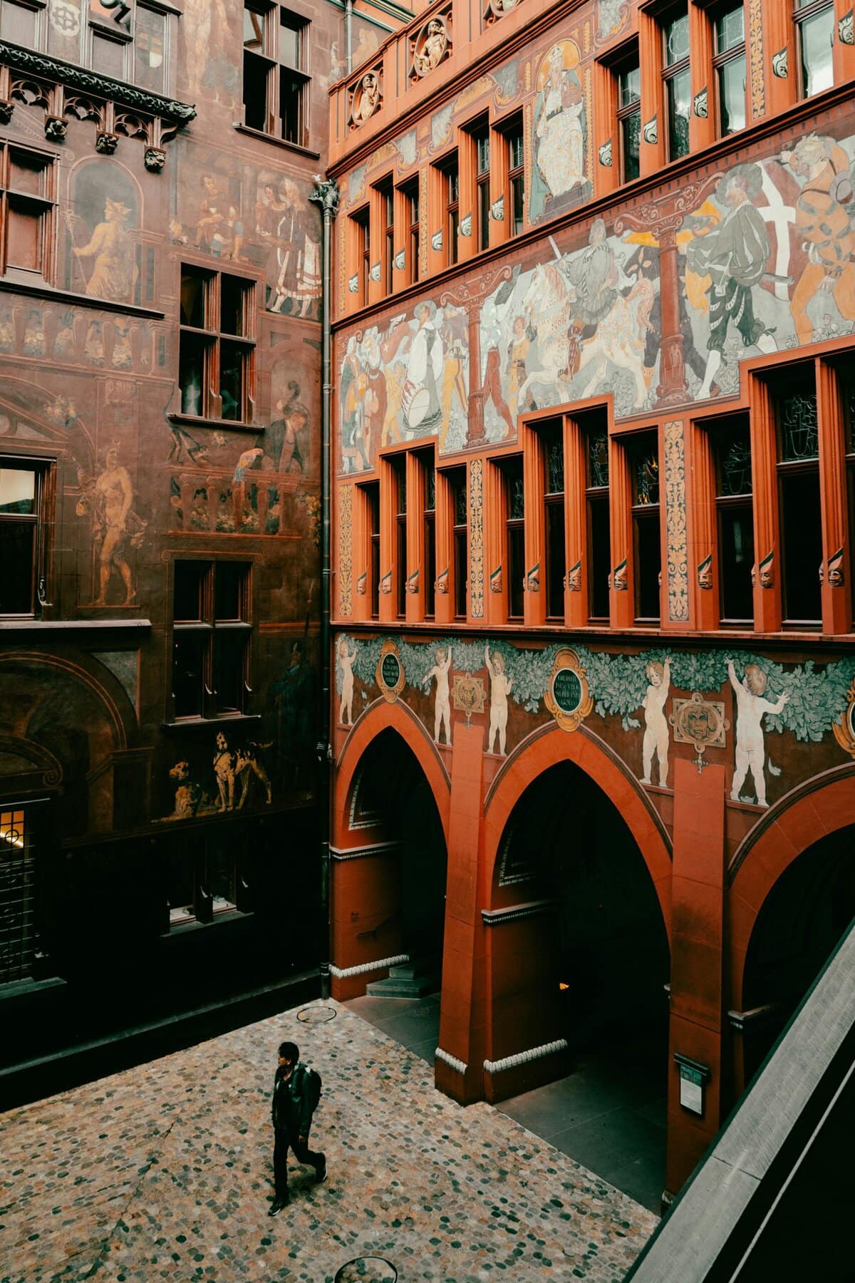 Basel Switzerland Basel Minster cathedral Rhine River red sandstone Gothic architecture medieval