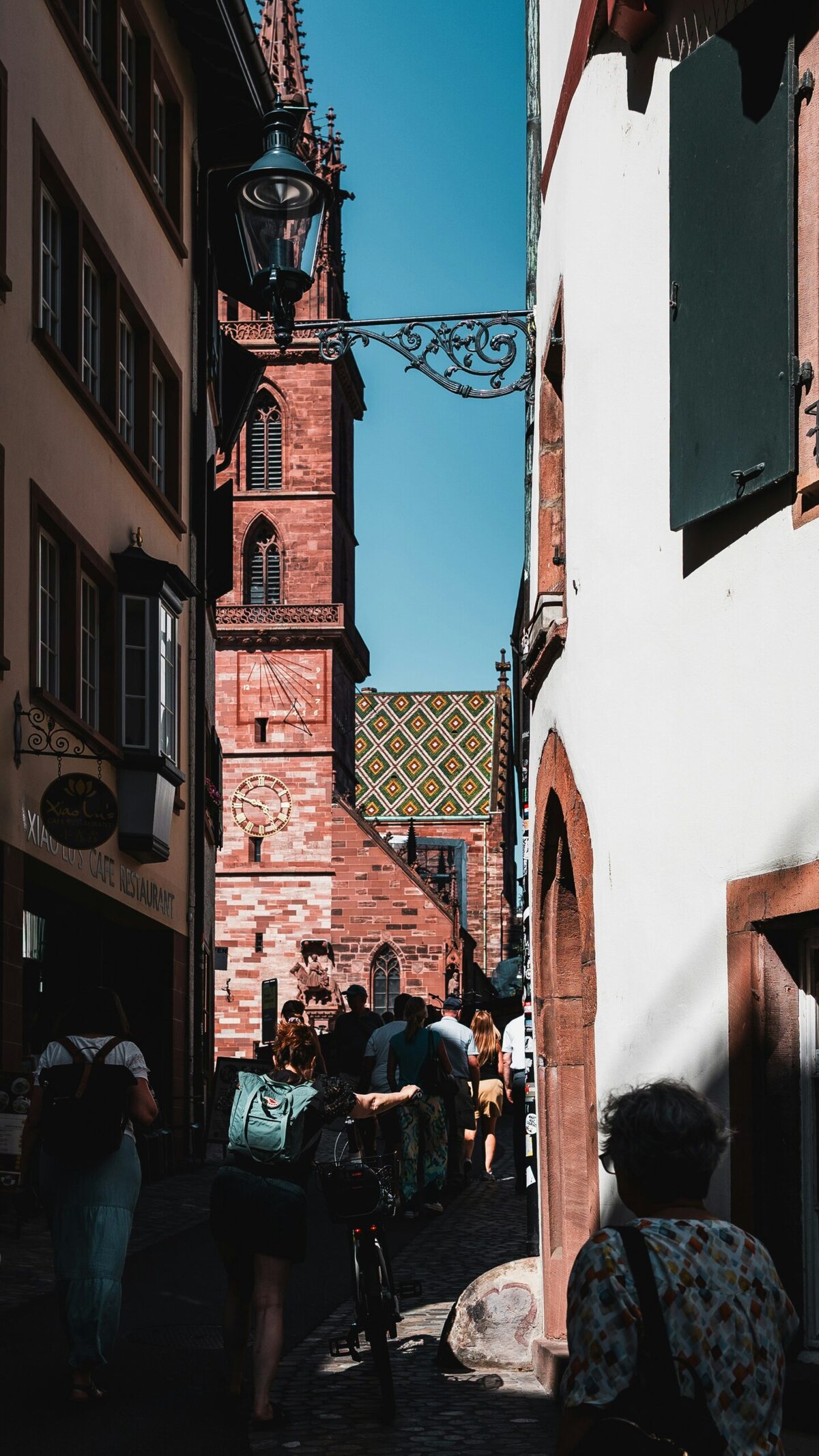 Basel Switzerland Basel Minster cathedral Rhine River red sandstone Gothic architecture medieval