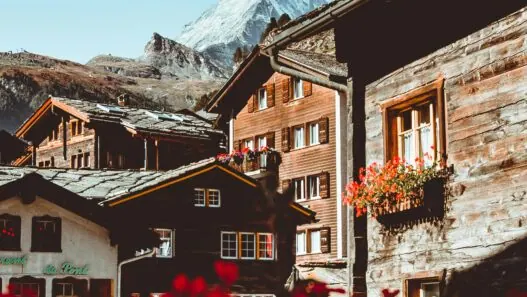 Zermatt Switzerland Matterhorn mountain view car-free village luxury ski resort Alps
