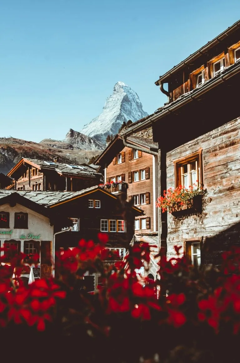 Zermatt Switzerland Matterhorn mountain view car-free village luxury ski resort Alps