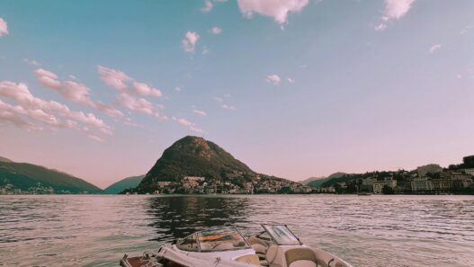 Lugano Switzerland Lake Lugano panorama Italian Swiss city Mediterranean climate Alps