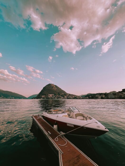 Lugano Switzerland Lake Lugano panorama Italian Swiss city Mediterranean climate Alps