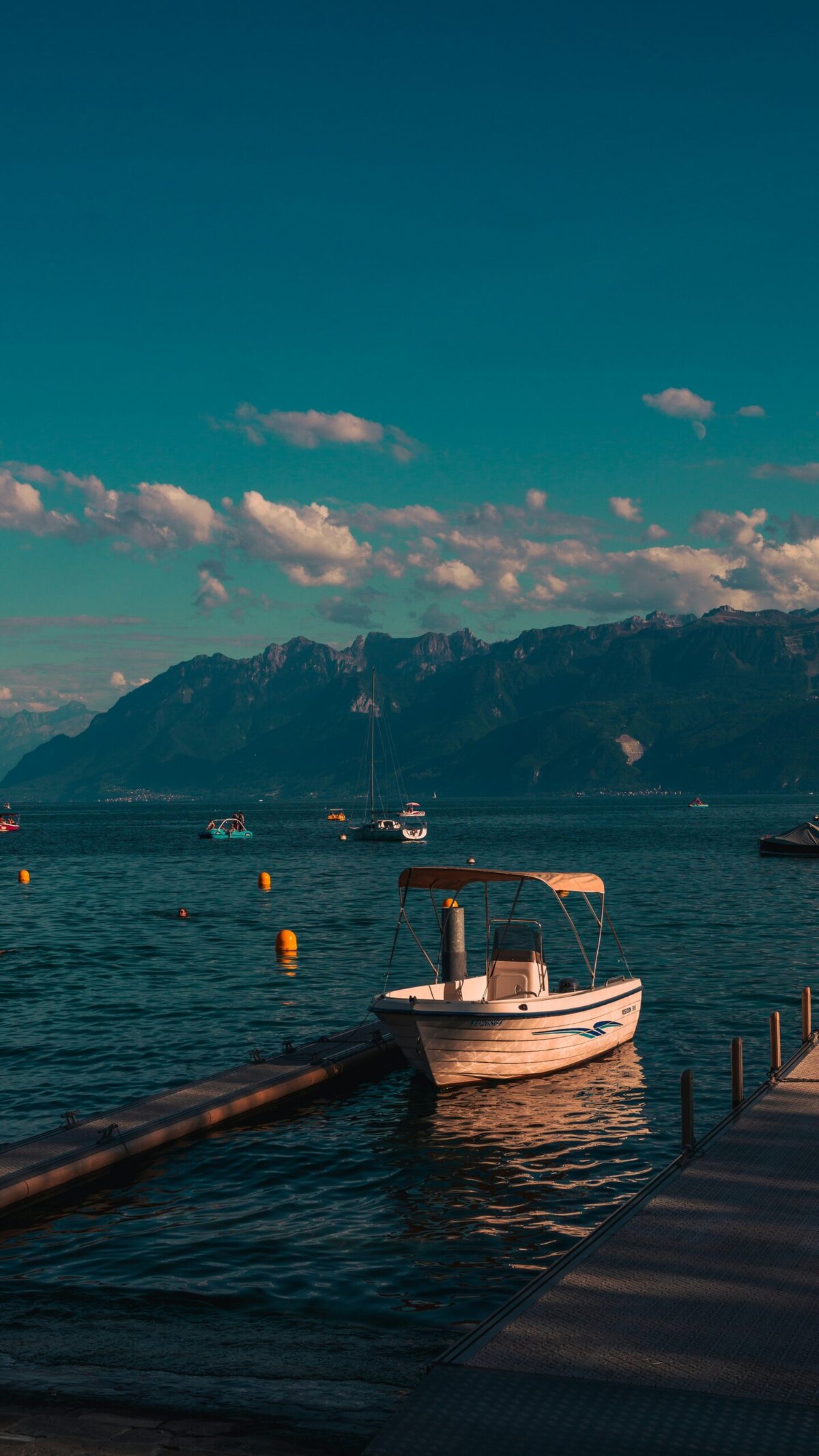Lausanne Switzerland Gothic Cathedral old town medieval quarter Lake Geneva view