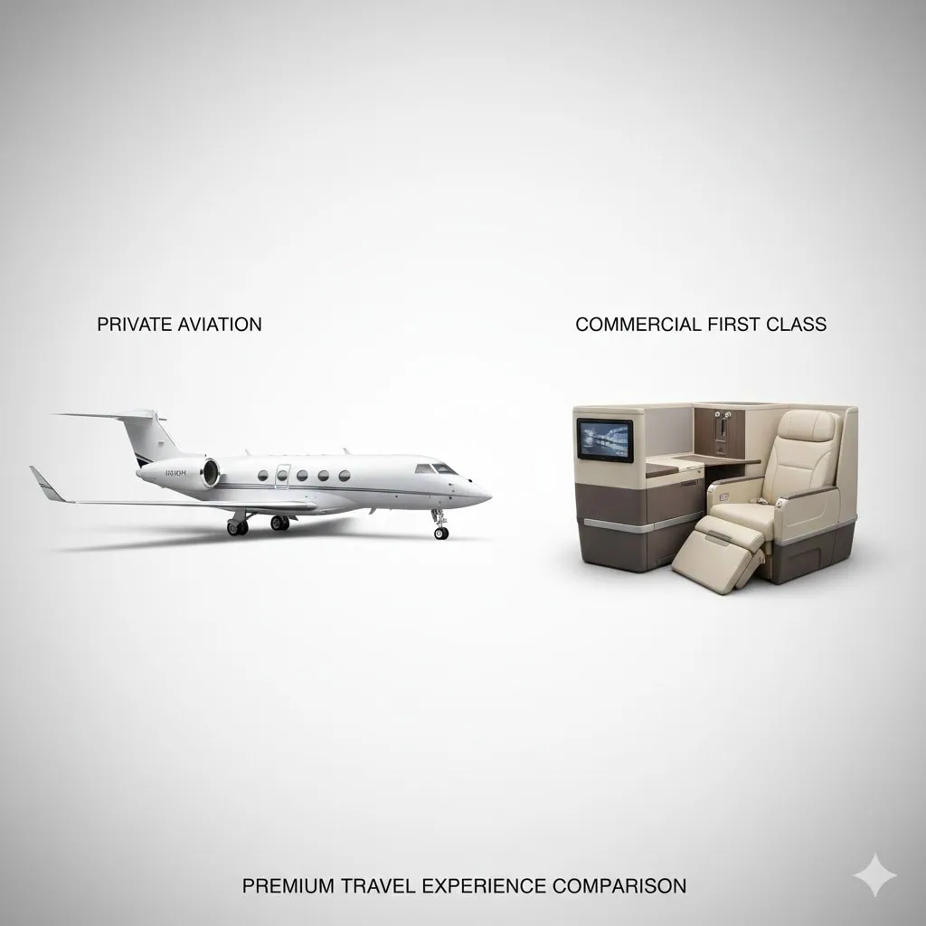 Private Jet vs First Class 2026 -Cost, Time and Luxury Comparison 21 Gemini Generated Image ezyig7ezyig7ezyi