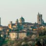Bergamo Italy Città Alta upper town medieval walls Venetian fortifications Lombardy panorama