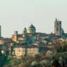 Bergamo Italy Città Alta upper town medieval walls Venetian fortifications Lombardy panorama