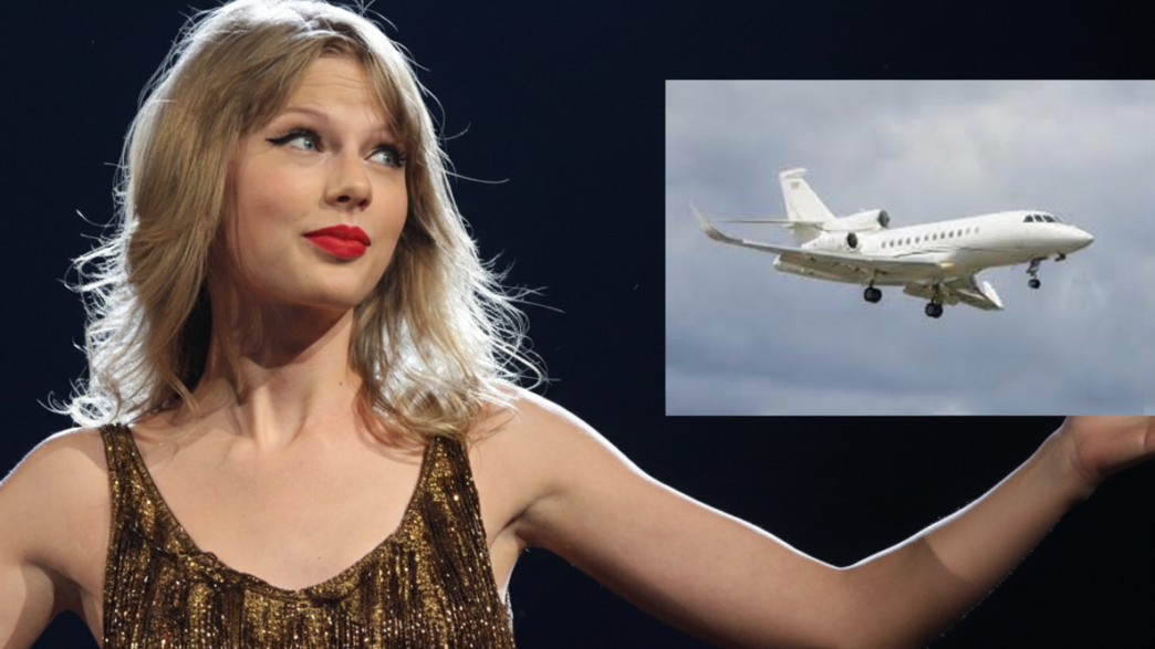 Taylor Swift private jet Dassault Falcon luxury business aviation celebrity aircraft emissions controversy 2026