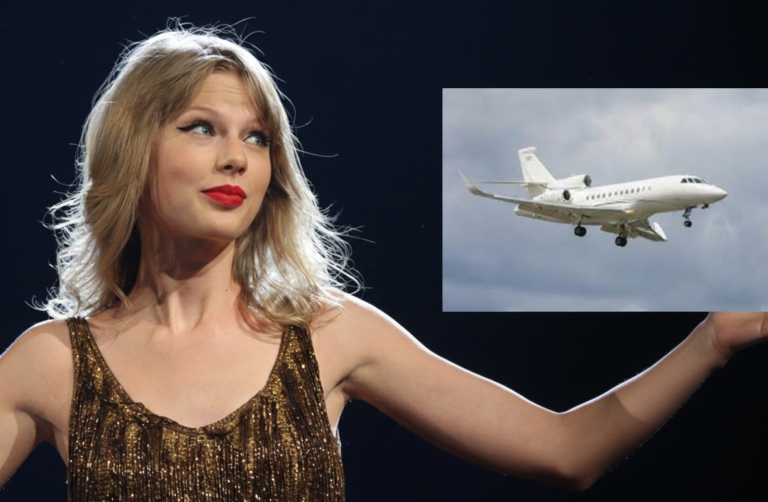 Taylor Swift private jet Dassault Falcon luxury business aviation celebrity aircraft emissions controversy 2026