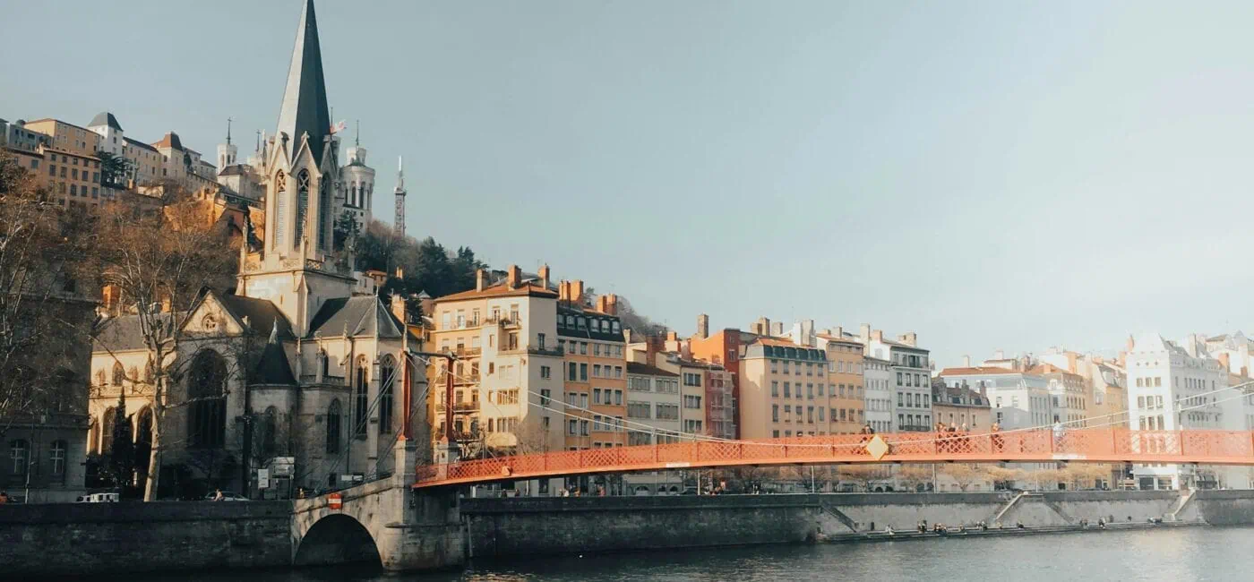 Lyon France Presqu'île peninsula Rhône Saône confluence Bellecour square urban architecture