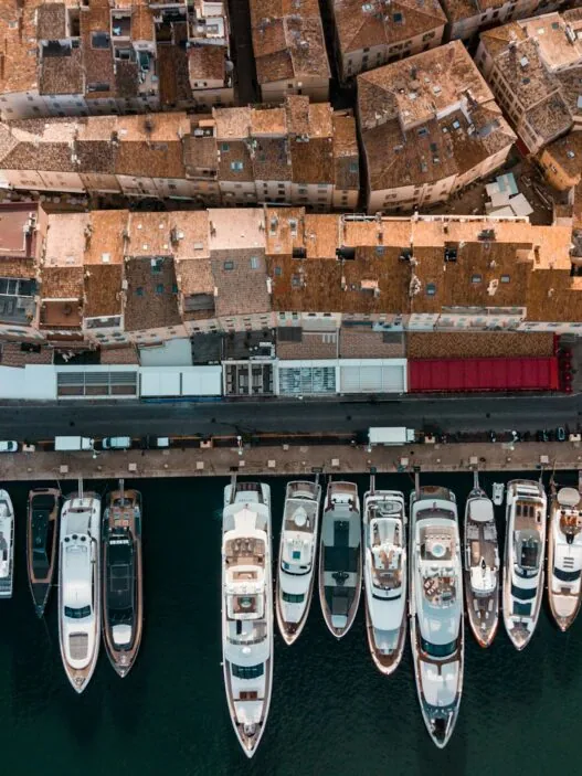 St Tropez France port harbor yachts village French Riviera Mediterranean luxury destination